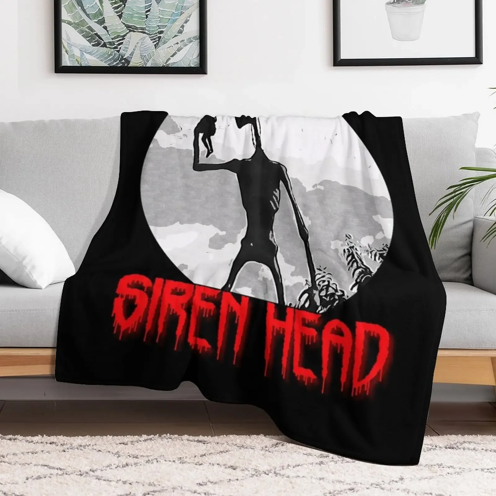 Siren Head Throw Blanket Soft Bedroom Blanket for Night Sleeping