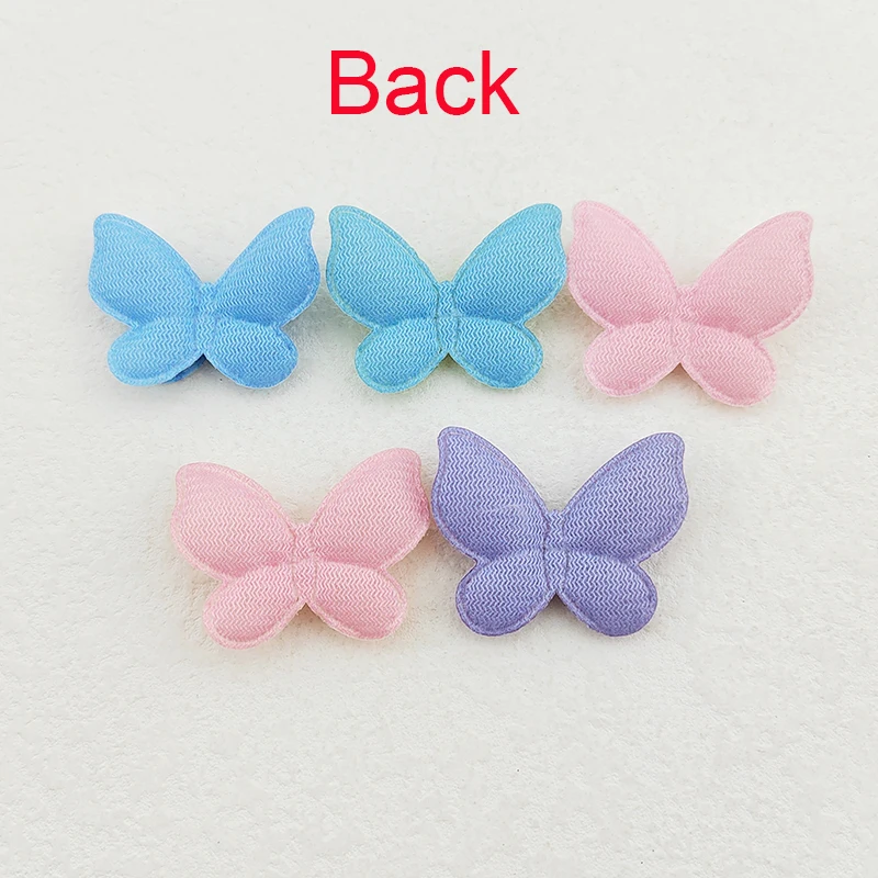 30 Stück 4,2*3,2 cm Gingham Zweischichtige Schmetterlingsapplikationen für Kleidung, Hüte, Nähzubehör, DIY-Kopfschmuck, Haarspangen, Schleifendekoration, Aufnäher – Detail 3