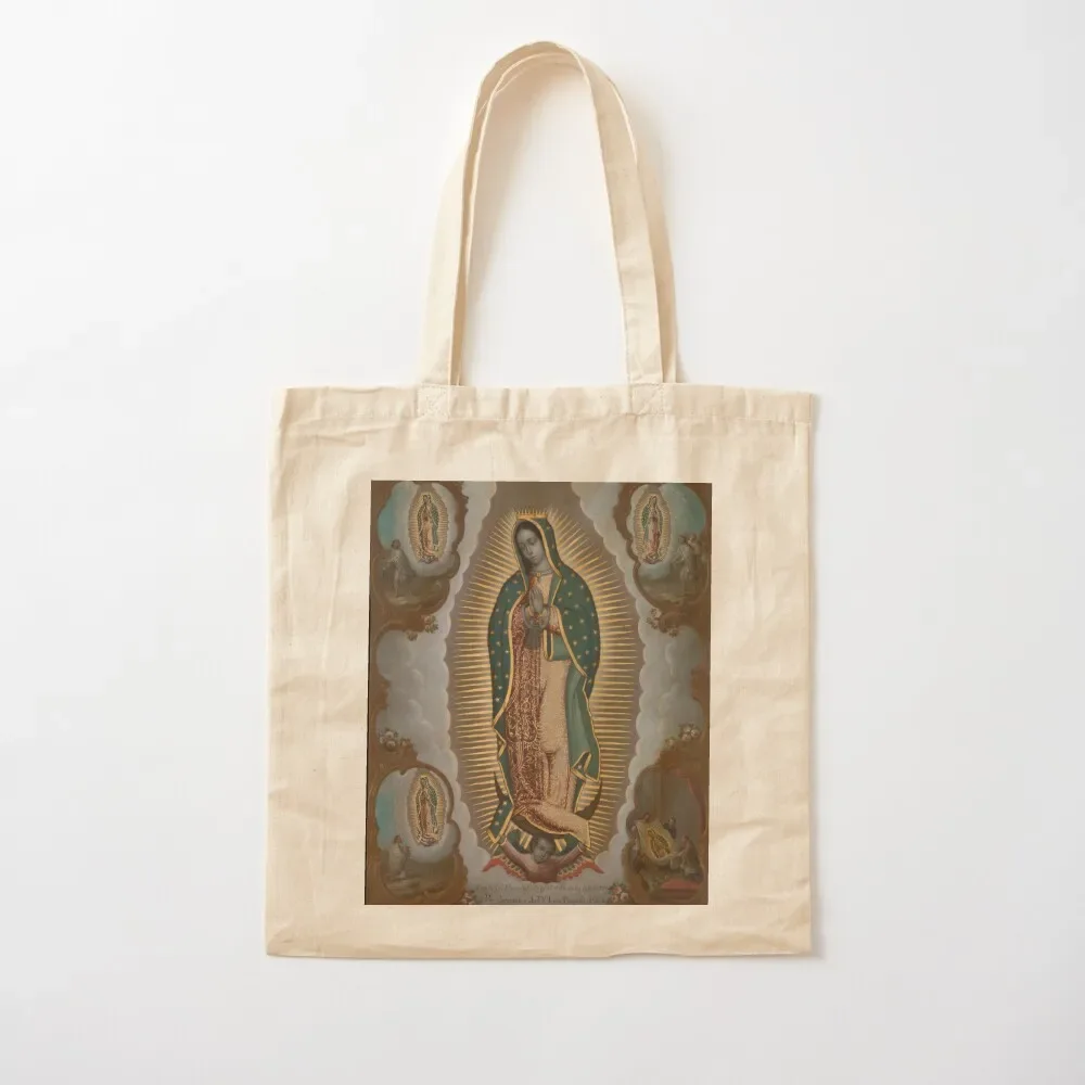 

The Virgin of Guadalupe with the Four Apparitions Tote Bag sac pour femme bags for women Custom bag canvas bags Tote Bag