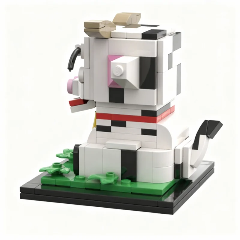 211 peças MOC City Farm Cow Model Building Blocks, Brinquedo de Montar DIY, Ideia Criativa, Presente de Natal Educacional para Crianças