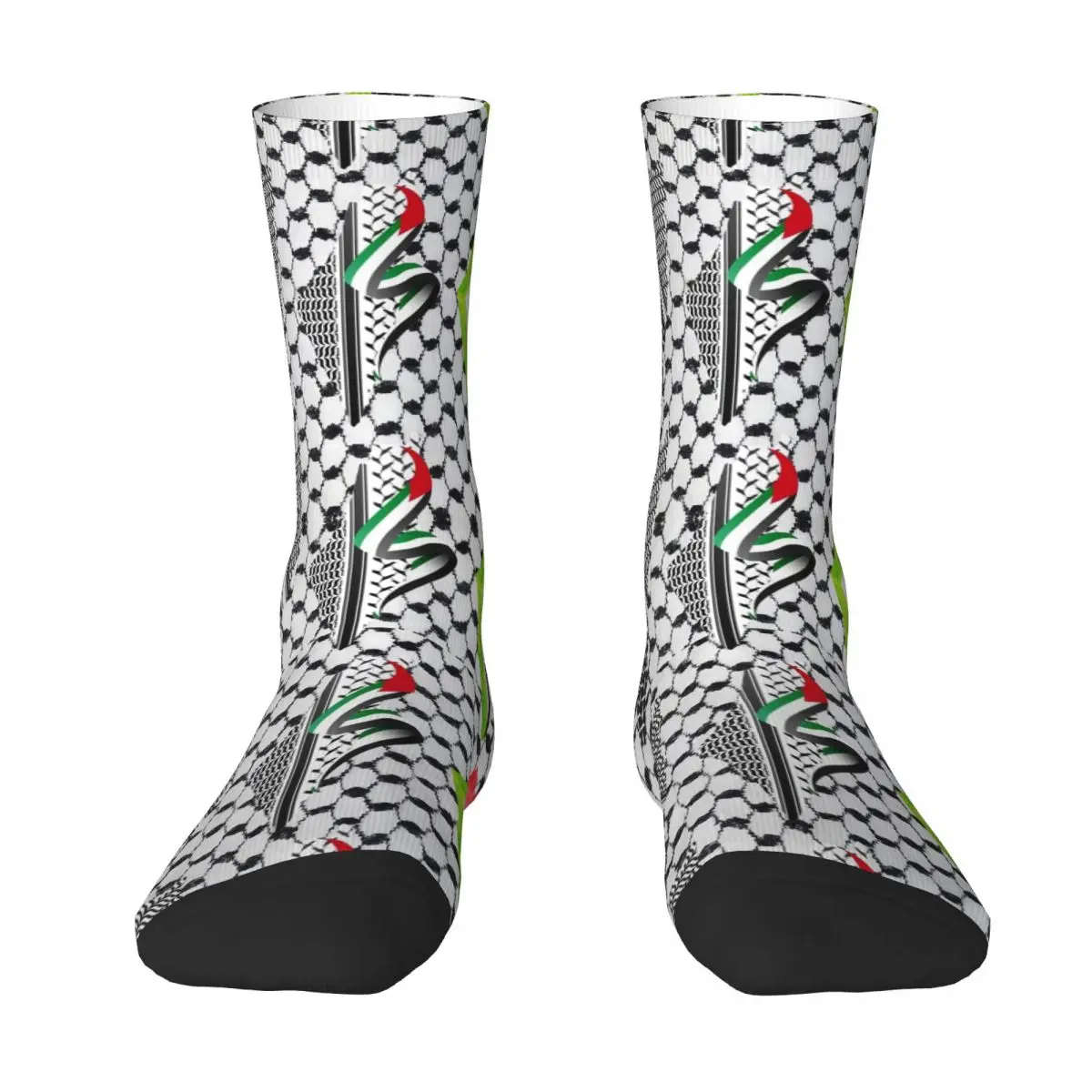 Palestine Flag Print Socks Leisure Stockings Men Quality Climbing Socks Winter Design Non Slip Socks