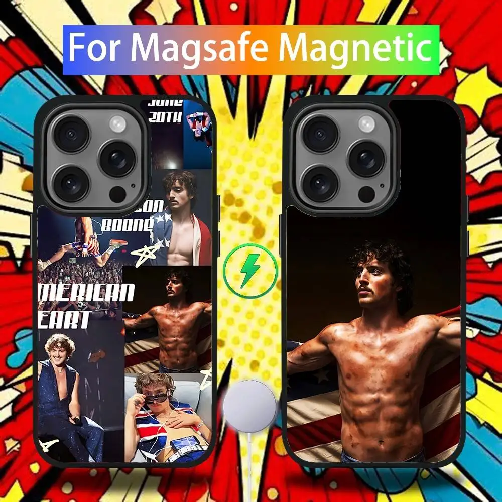

Benson Boone American Heart Phone Case For iPhone 17,16,15,14,13,12,11,Pro,Max,Plus,Mini,SE4,E Magsafe Wireless Charging Cover