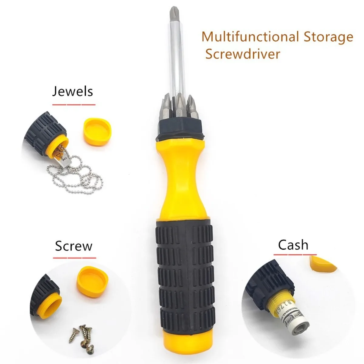 Multi-Functional Disguised Storage Box, Hidden Safe Container with Screwdriver Function, Portable Secret Case for Small Items