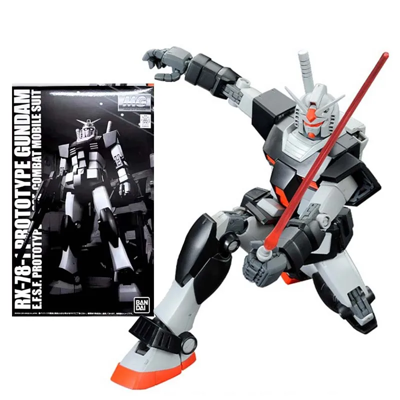 Bandai Figur Gundam Modell Kit Anime Figuren mg 1/100 RX-78-1 Prototyp mobilen Anzug Gunpla Action figur Spielzeug für Jungen Geschenk