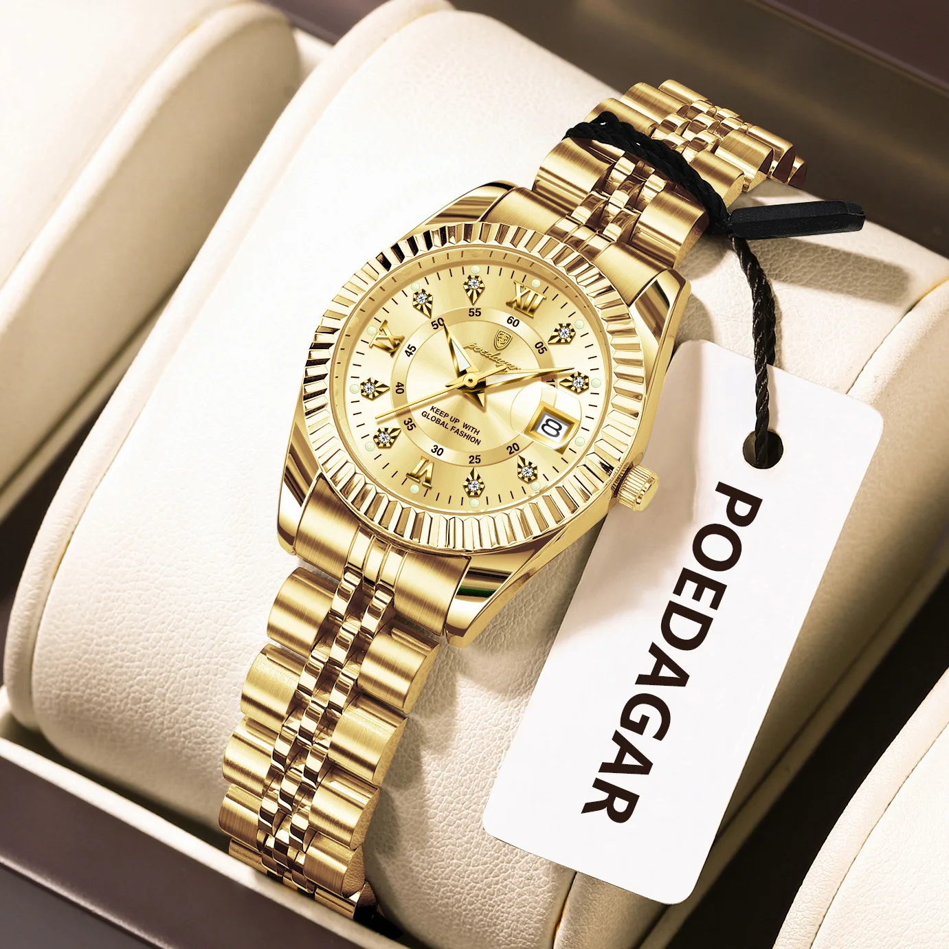 CXS Fashion Women's Wristwatch Waterproof Luminous Date Elegant Ladies Watches Stainless Steel Quartz Watch For Women Reloj