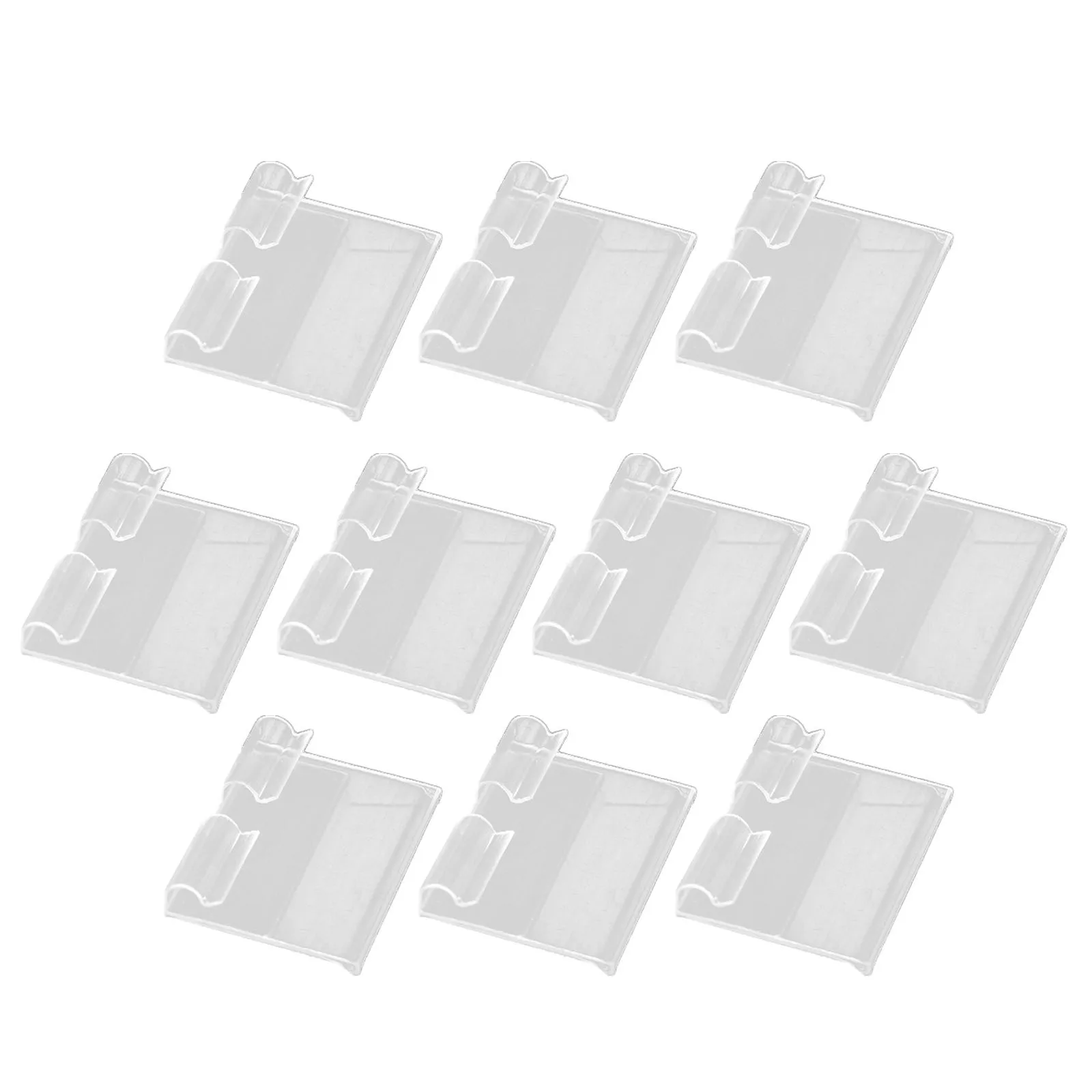 10 個のクリアプライスホルダースーパーマーケットの棚用スーパーマーケットの値札ラベルディスプレイ小売店使用 Pvc タグホルダー