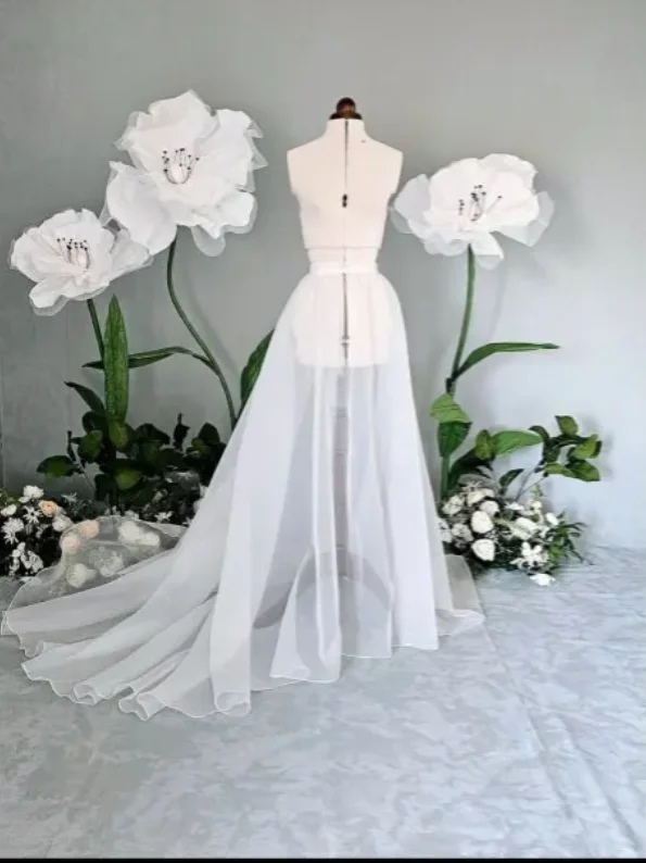 OLOEY-Jupe de Mariage sur Mesure en Organza, Sous-Jupe de Mariée