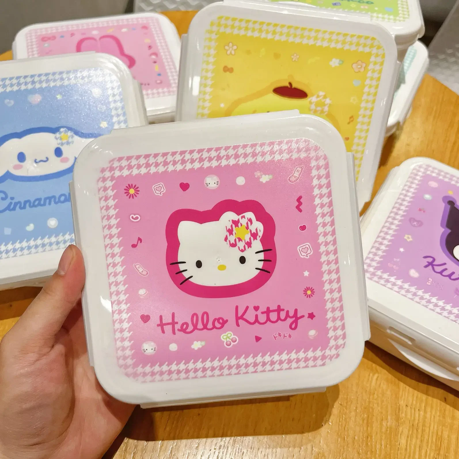 Sanrio Kuromi Crisper My Melody Bento Box Cinnamoroll Sealed Box Girl Heart Cute Cartoon Anime Food Storage Box Lunch Box Gifts