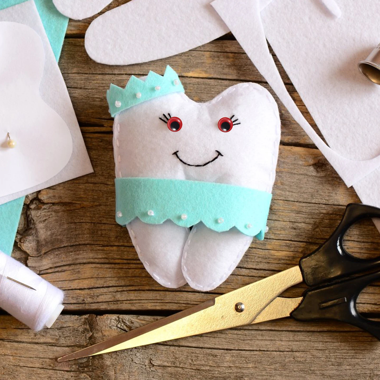 

200pcs Adhesive Eyeball Stickers Simulation Animal Decal For Diy Accessories Self-Adhesive Cartoon Stickers Eye Diy Decals