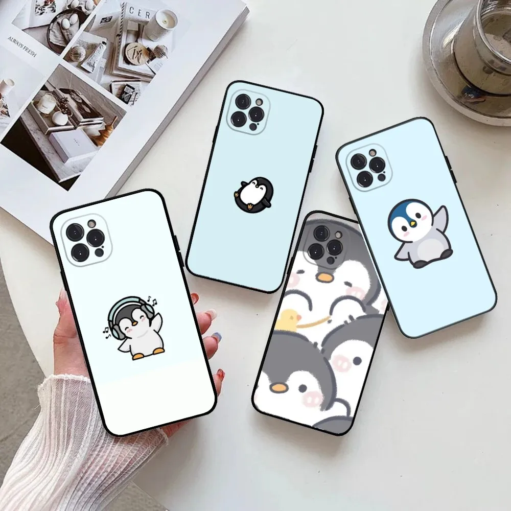 

Cute penguin Phone Case for IPhone 15,14,13,12,11 Pro Max Mini 8,7 Plus SE2 X XR XS MAX Silcone Soft Covers