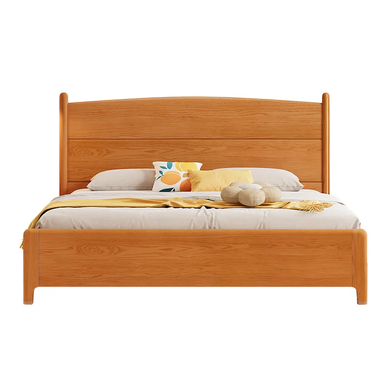 

Cherry wood, modern minimalism, double bed rack for home bedrooms
