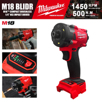 Milwaukee Brushless Impact Driver 300NM 18V Motor Cordless Rechargeable Lithium battery 1/2 Impact Wrench Screwdriver Power Tool