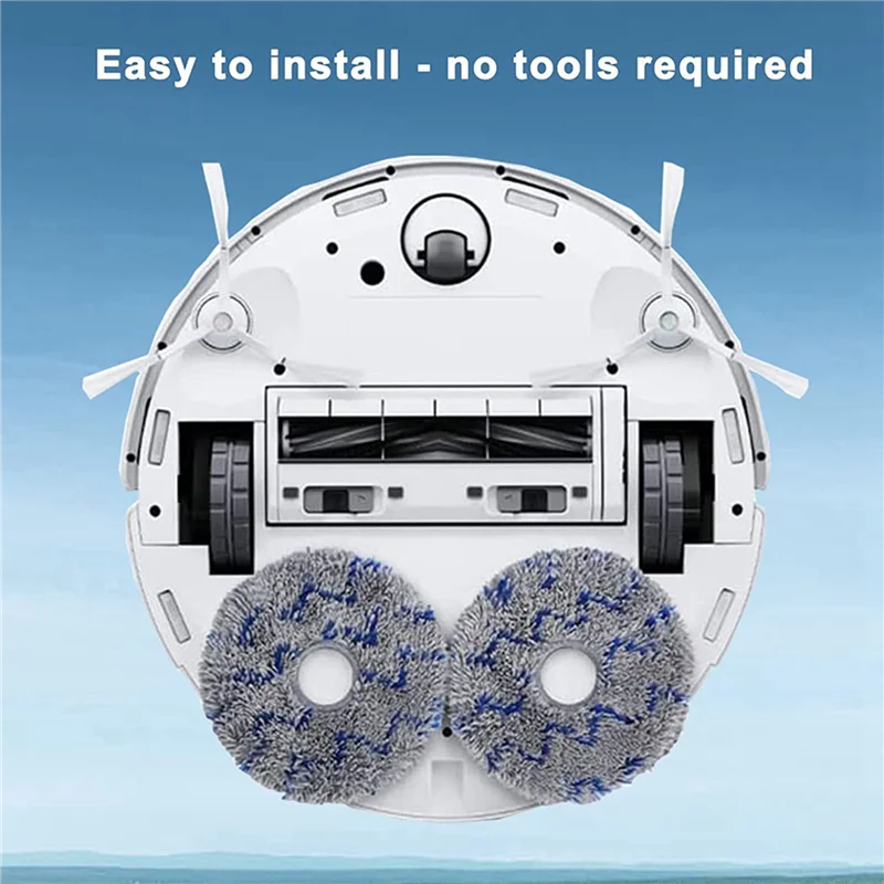 ABZA-16X بديل لـ Ecovacs T10 TURBO / Deebot X1 / OMNI / X1 TURBO مكنسة كهربائية ممسحة قماش قابلة للغسل أجزاء وسادات الممسحة