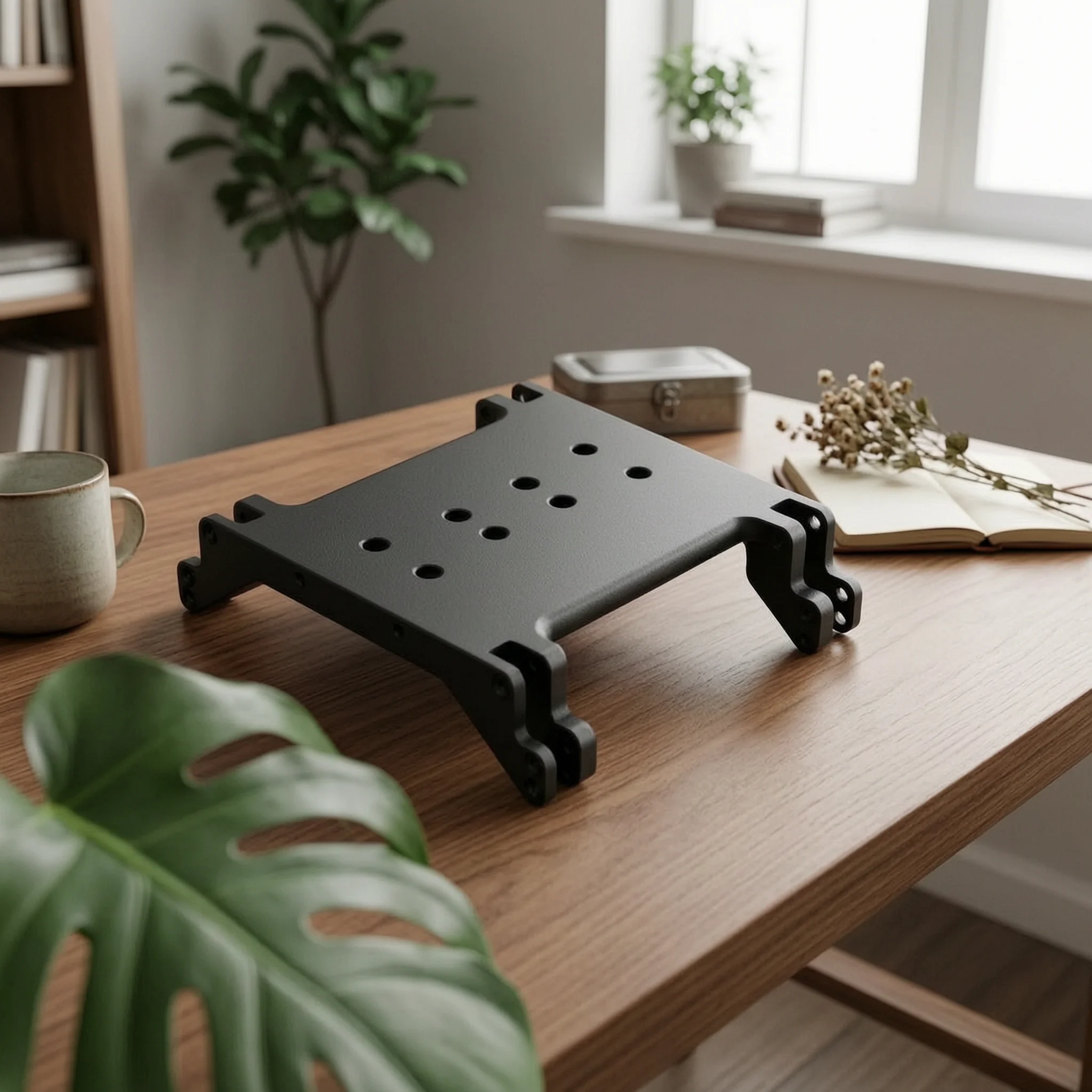 Gearbox Base Plate CNC Machined Gearbox Mount with Brackets RC Crawler Chassis Plate Aluminum Alloy Hardware Lightweight