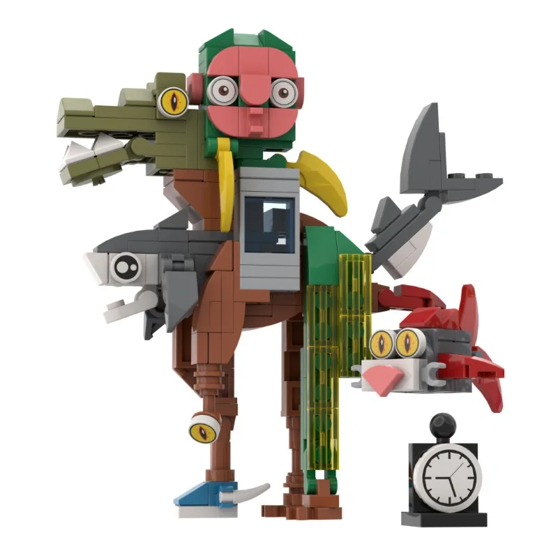 Kit de construcción de bestia de fusión mítica, 218 Uds., modelo de criatura híbrida MOC para coleccionistas, regalo legendario DIY con guía