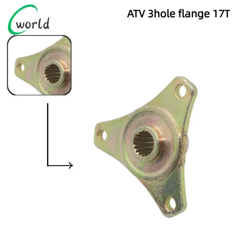 3 Hole Rotating Flange 17 Teeth for For Honda ATV Modified Beach Car Electric Vehicle Hub Seat Rear Wheel Drum Core Fixed Seat