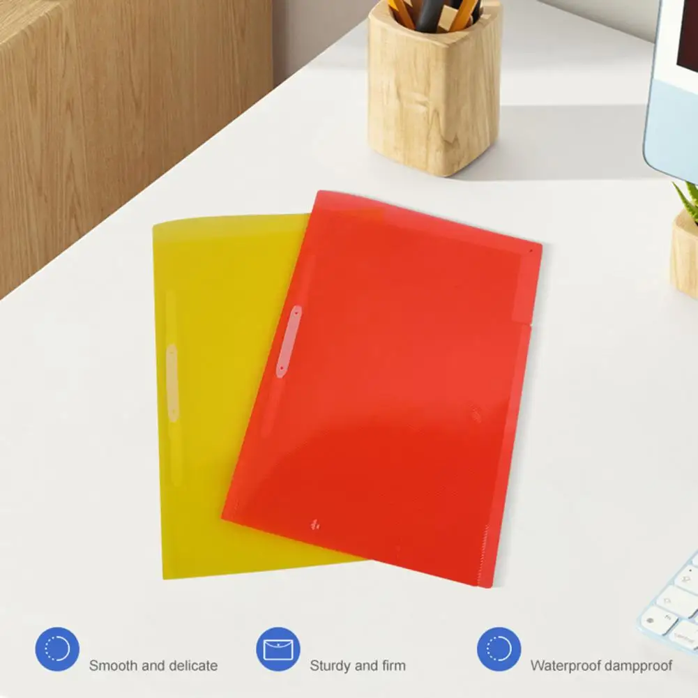 

File Folder for Workflow Plastic File Folders with Clip Paper Pockets Organizer for Office School Supplies Set for Letter-sized