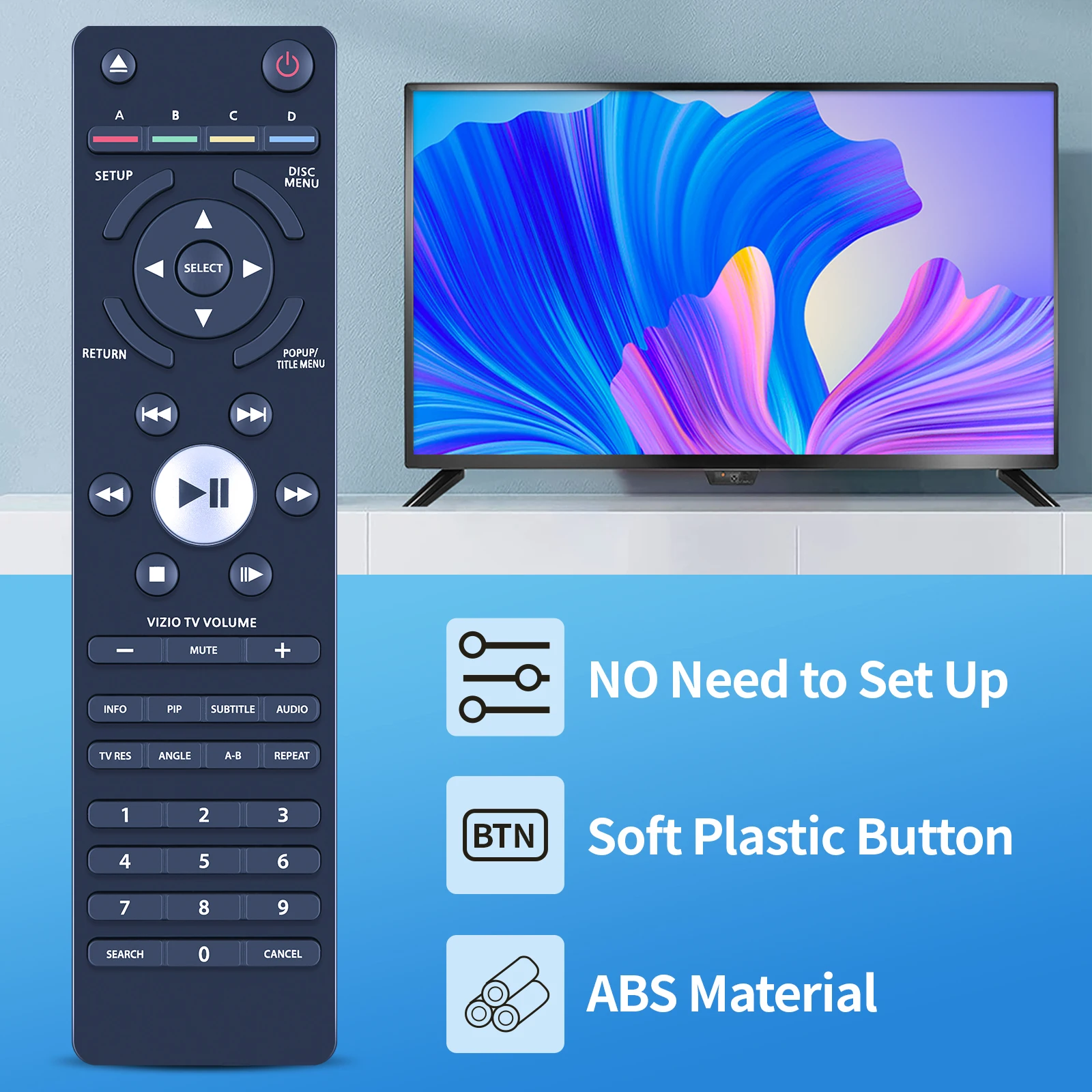 VR7A Vervanging Afstandsbediening Voor Vizio Blu-Ray Dvd-speler VBR220 VBR200W VBR210 VBR333 VBR334 VBR100 VBR110 VBR120 VBR231