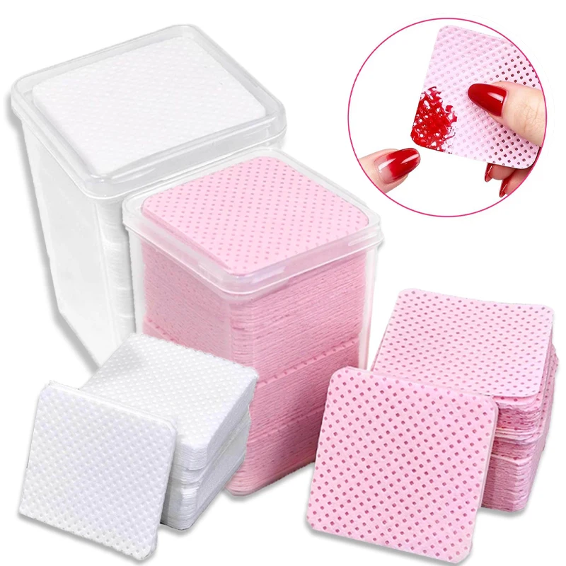 200Pcs Lint-Free Nail Wipes Nail Towel Professional Eyelash Extension Glue Wipes Nail Polish Removal Cleansing Wipe for Home Use