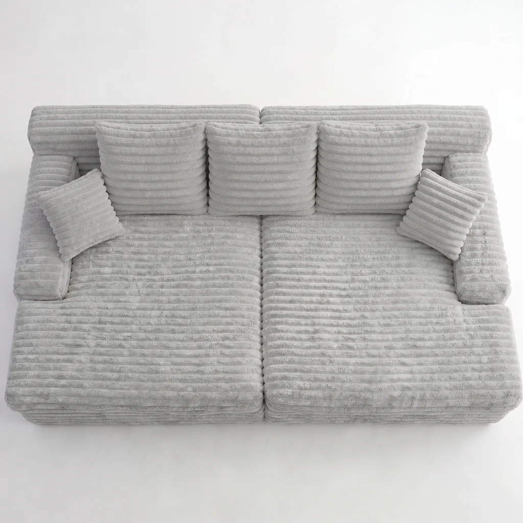 Factory Direct Modular Sectional Corduroy Couch Bed Combination For Living Room Indoor Vacuum Compressed Sofa In Box