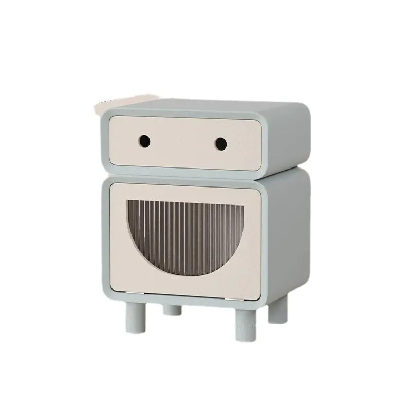 Nordic Medieval Small Bedside Table Cream Color Internet Celebrity Inspired Creative Storage Furniture for Bedroom And Children'