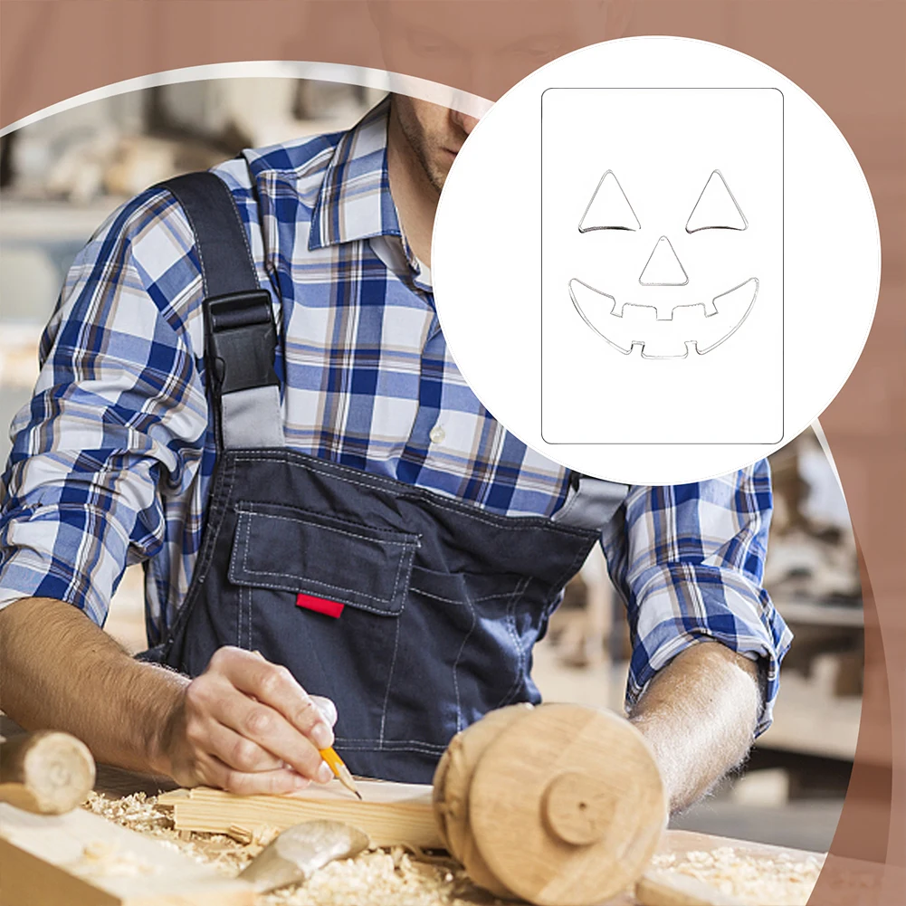 Halloween Pumpkin Face Decorative Painting Stencils Reusable Drawing Template Metal Cutting Dies for DIY Carving