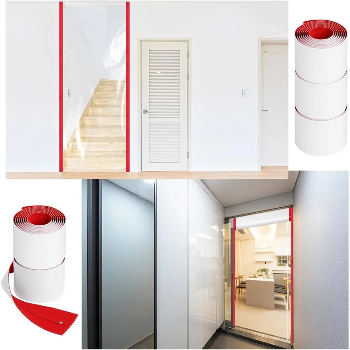 paquet-de-6-fermetures-eclair-de-protection-contre-la-poussiere-7-pieds-de-long-x-3-pouces-de-large-fermeture-eclair-double-face-robuste-joint-hermetique-fermeture-eclair-de-porte-auto-installante