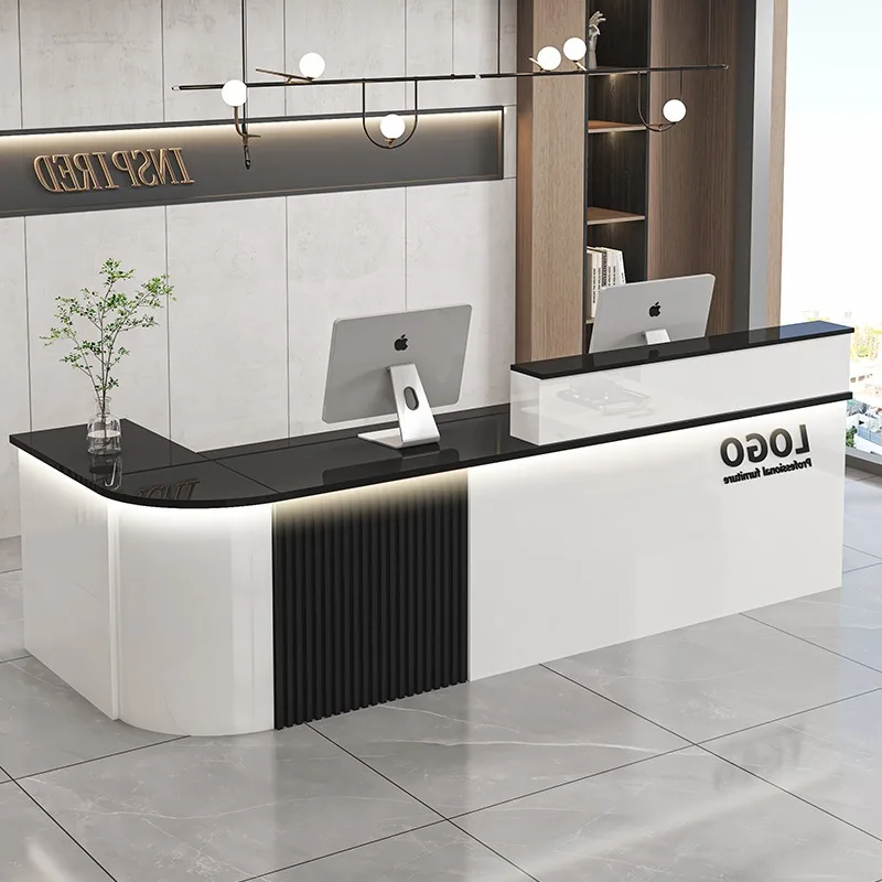 

Decorations Display Reception Desks Office Luxury Simple Salon Reception Desk Counter Recepcion Desk Commercial Furniture