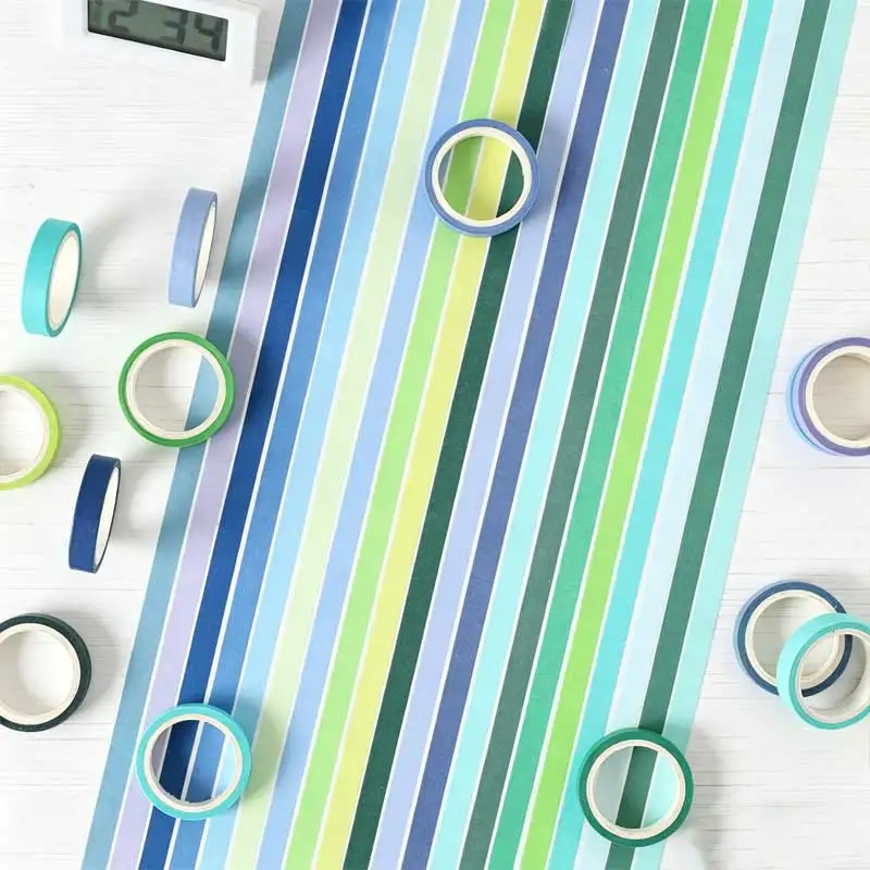 60 Rolls Basic Color Washi Tape Set Warm Cool Retro Color Series For Journal Scrapbook Decoration DIY Crafts