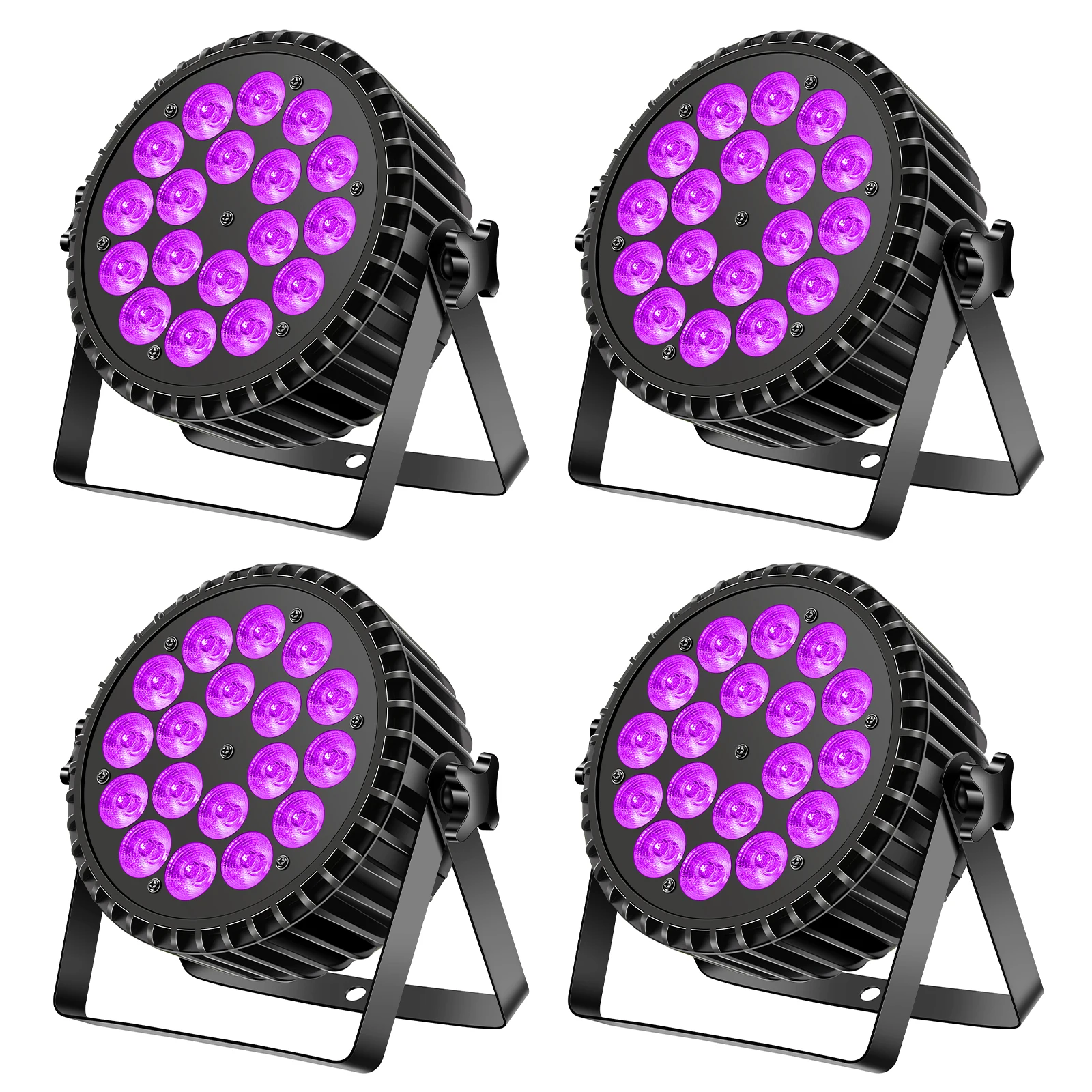 

Somspot 4PCS/SET 200W RGBW LED Par Light Rainbow Effect DMX Stage Effect Light Projector for DJ Disco Party Bar Wedding Birthday