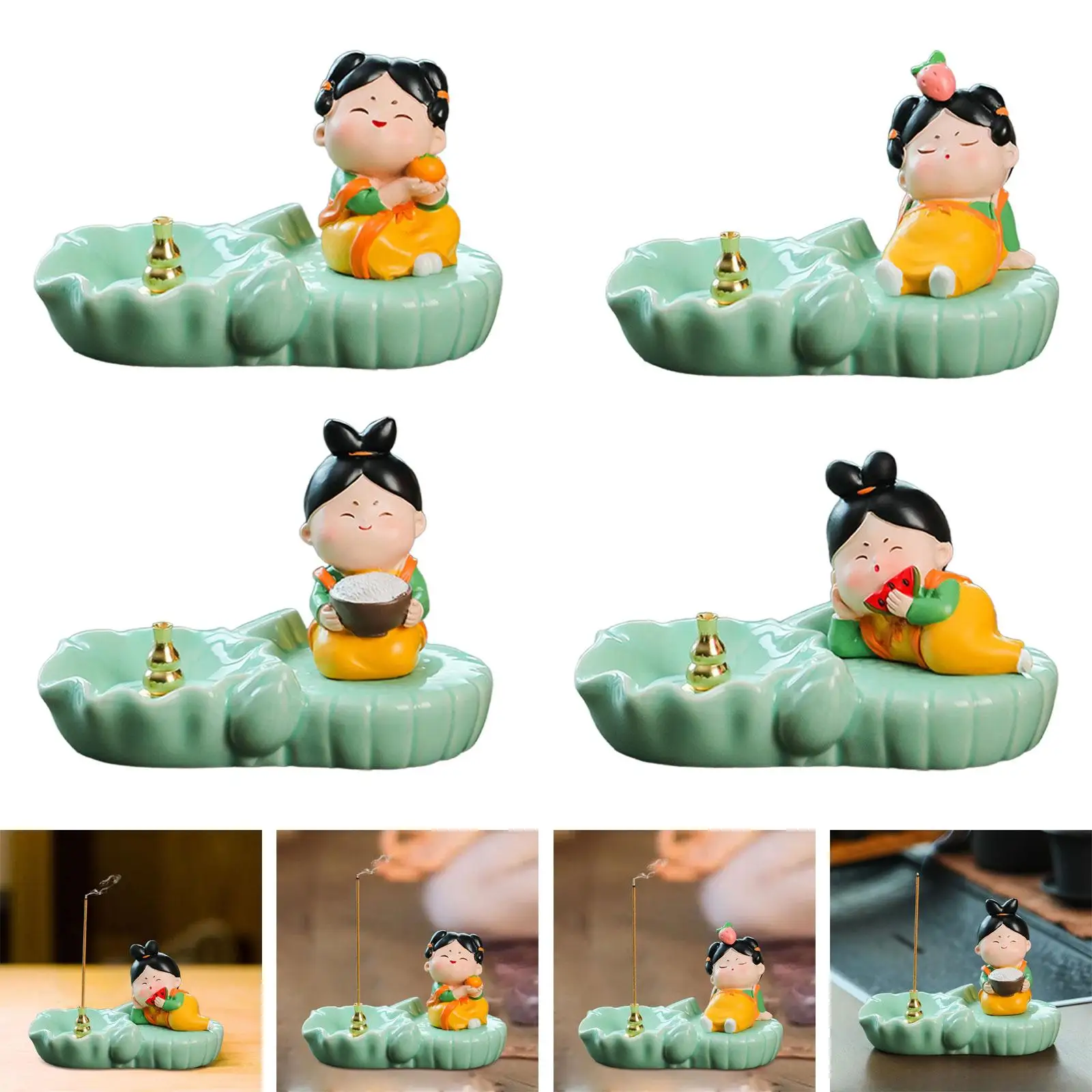 Räucherstäbchenhalter für Räucherstäbchen, Deko-Objekt, Einweihungsgeschenk, Tang-Mädchen-Statue, Räuchergefäß für Hotel, Neujahr, Wohnzimmer