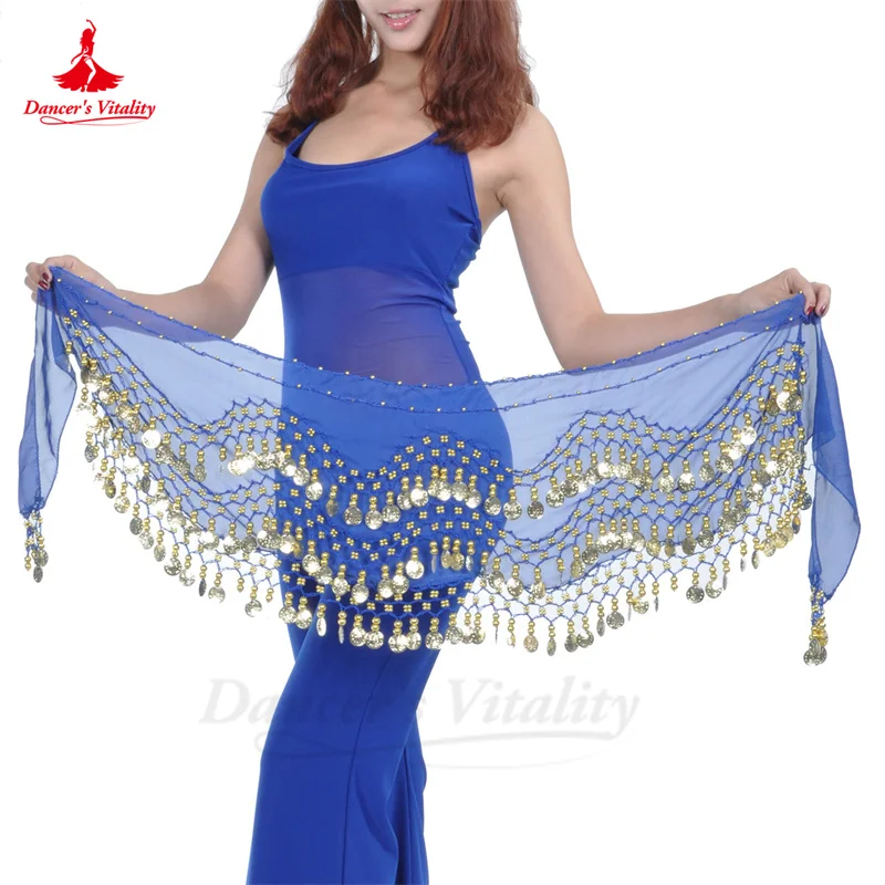 Sciarpa per danza del ventre per donna Coine d'oro in chiffon 158 Cintura Accessori per danza del ventre orientale Cinture per danza del ventre per bambini adulti