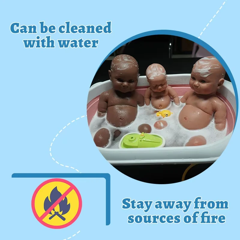 Muñeca Reborn realista - 19,29 pulgadas (aproximadamente 49 cm) totalmente de silicona para recién nacidos, venas realistas y posiciones para dormir - Real Baby