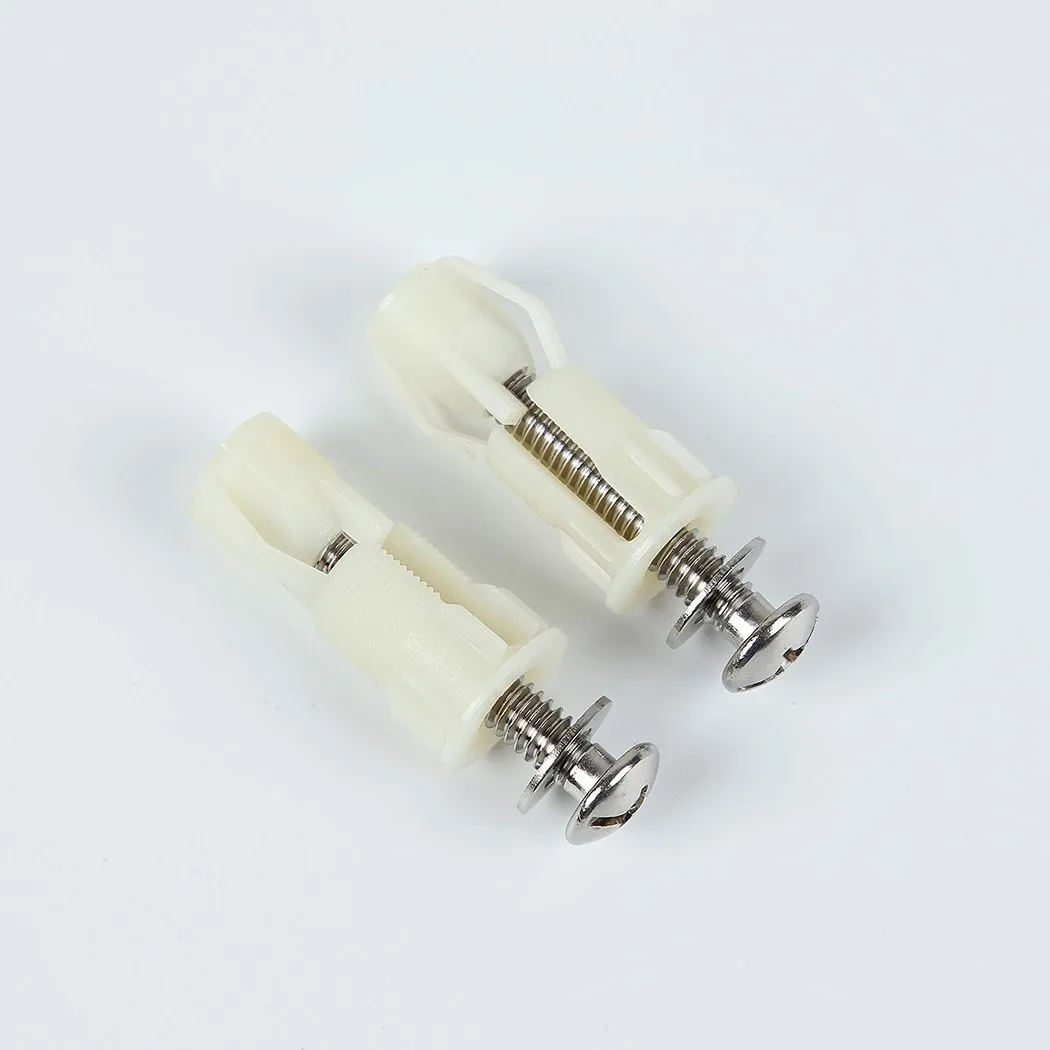 جديد جودة عالية مقعد المرحاض مسامير النايلون التوسع الجوز عموم المعادن غسالة الجوز WC الأبيض غطاء أعمى تركيب أطقم #2