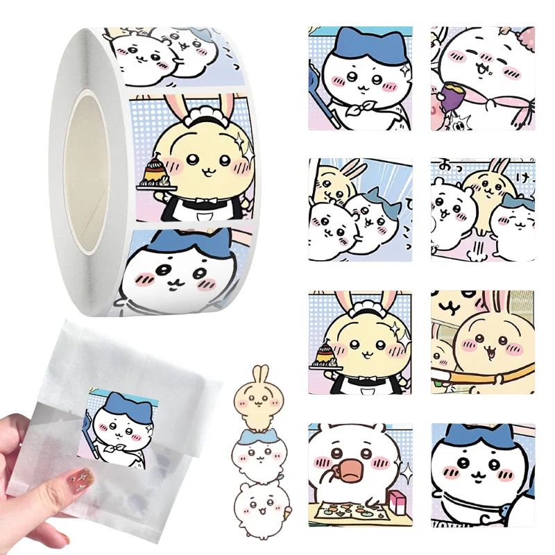 500pcs Chiikawa Sticker Kawaii Children DIY Seal Label Decorative Cartoon Gift Decor Envelope Sealing Stickers Scrapbooking