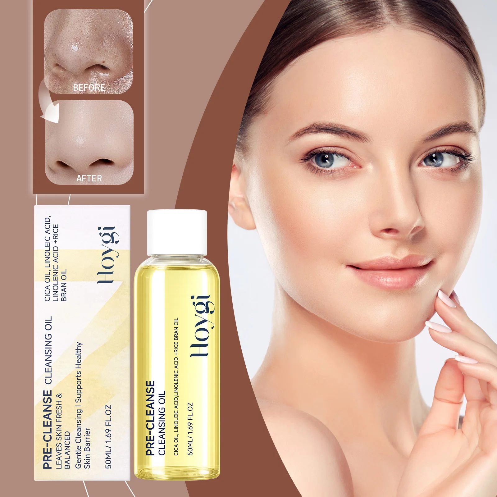 Lightweight Cleansing Oil Fragrance-Free Makeup Remover for Waterproof Mascara Deep Pore Cleansing Non-Clogging Residue-Free