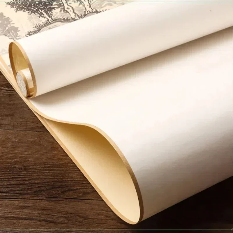 Blank Xuan Paper Scroll Brush Handwriting Calligraphy Painting Hanging Scroll Half Ripe Rice Paper Cultural Creative Scroll