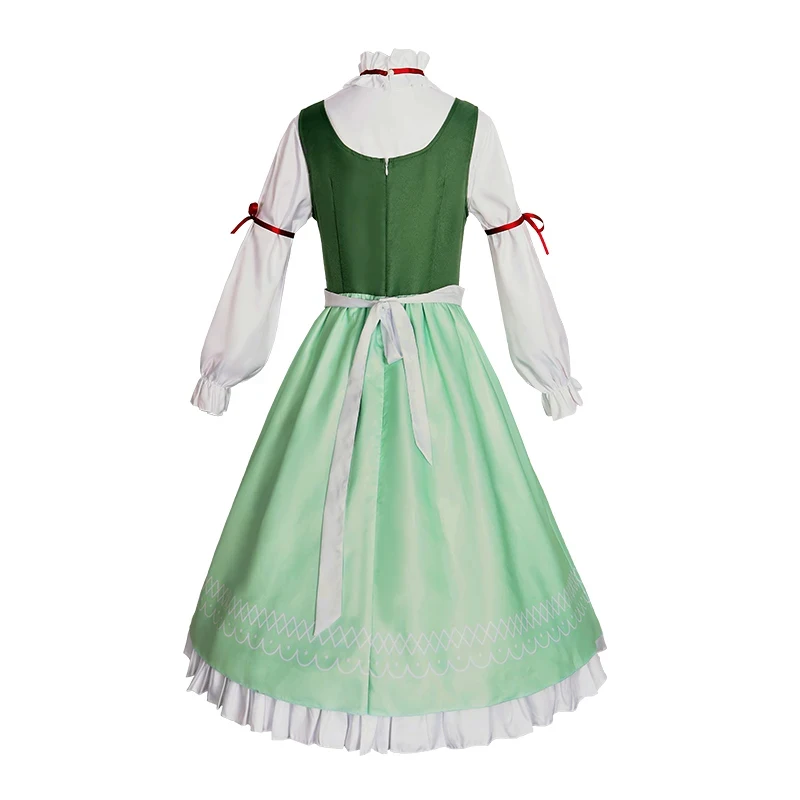

A;3\v,7'd/2025 New Anime Frieren Beyond Journey's End Fern Cosplay Costume Dress Embroidery Apron Handkerchief Headscaw.3;v'6\b/