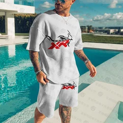 Estate ultimo Design originale da uomo stampa 3D moda Casual t-shirt a maniche corte + pantaloncini sportivi tuta traspirante da Jogging