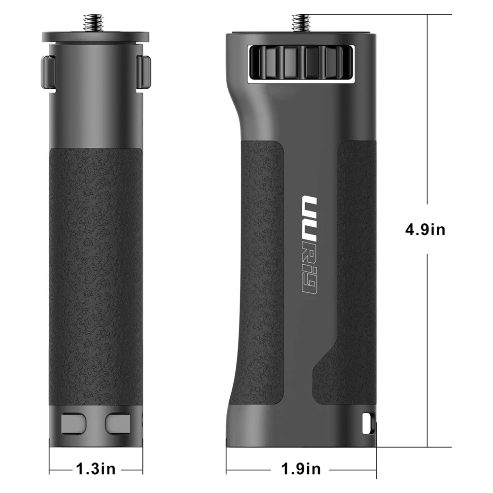UURig-estabilizador de mano de manilla de sujeción para cámara móvil con tornillo de 1/4 pulgadas para teléfono inteligente DSLR, cámara deportiva, luz de vídeo Vlog