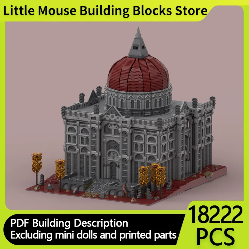 

Medieval Castle Model MOC Building Bricks Ancient Architectural Temple Modular Technology Gifts Holiday Assemble Children Toys