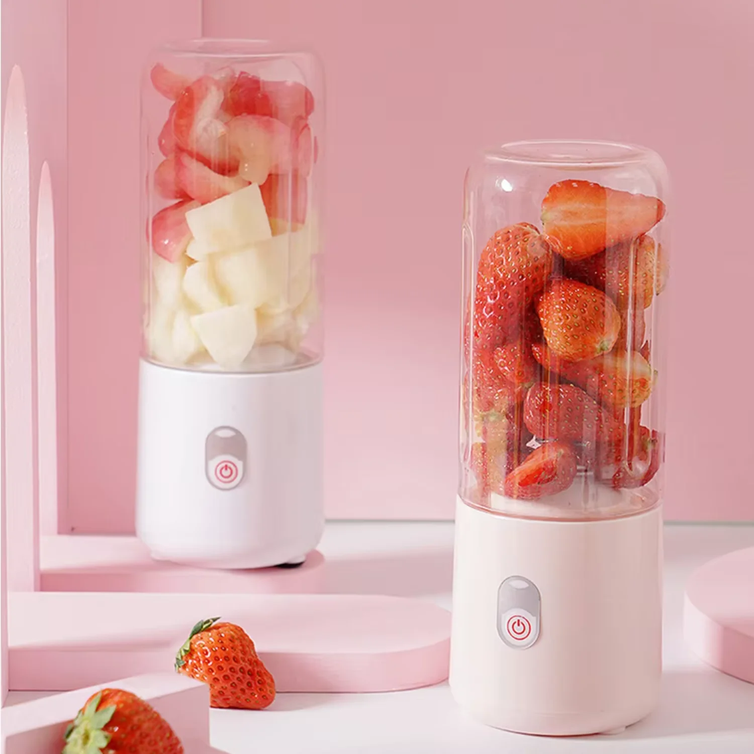 Mixer Portable Mini Juicer Machine rechargeable Juice Smilkshake Blender, Electric Fruit Mixer, Orange Milkshake