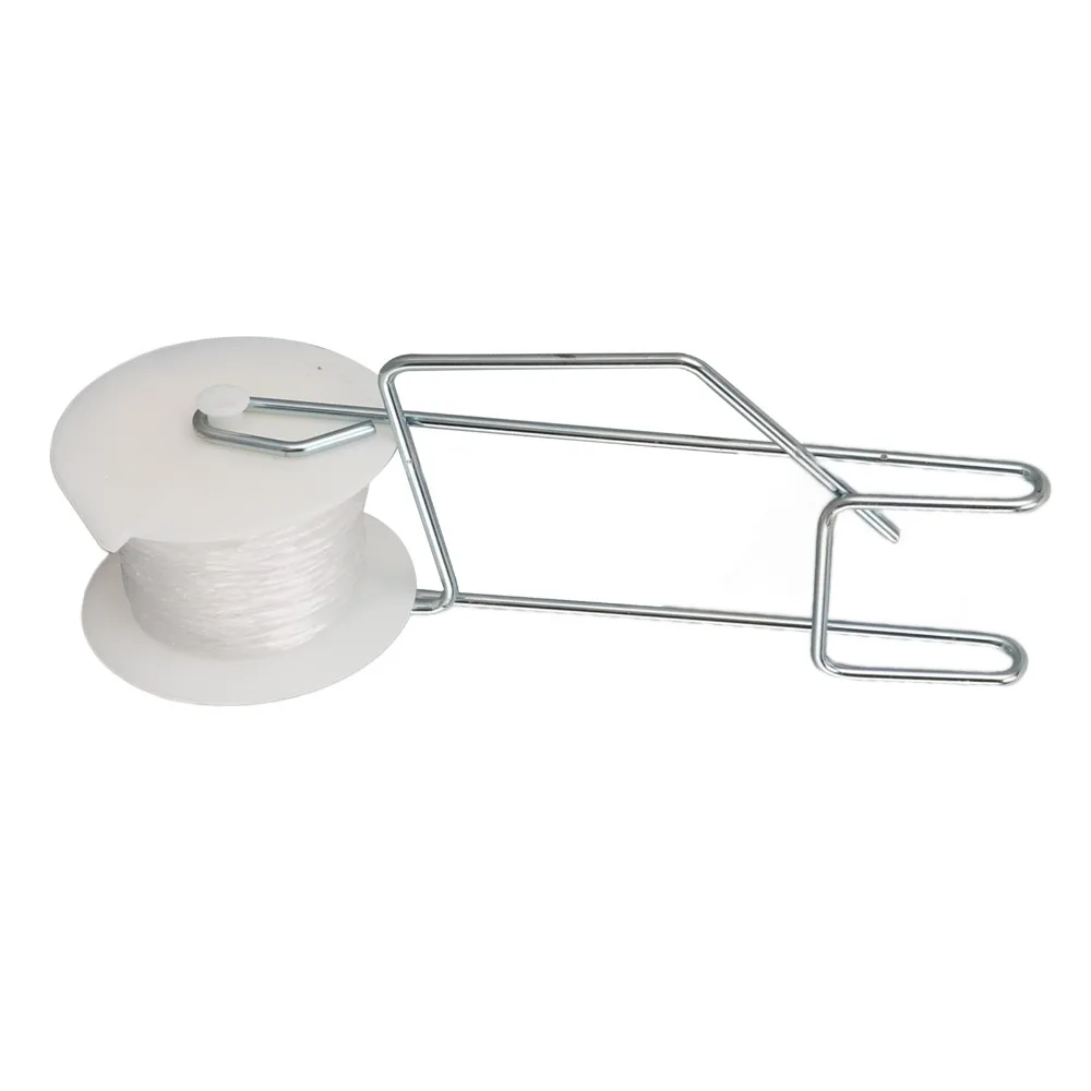20PCS Galvanized Steel Wire Tomato Roller Hooks 15m /49.2ft Length PP Rope Plant Climbing Hooks Easy To Use Adjustable