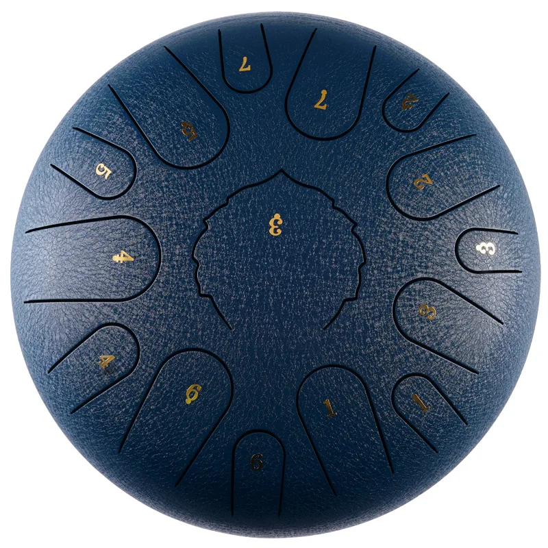 أسطوانة لسان فولاذية مقاس 12 بوصة و15 نوتة - أداة فولاذية كربونية تستخدم للتأمل واليوجا والاسترخاء والعاطفي #4