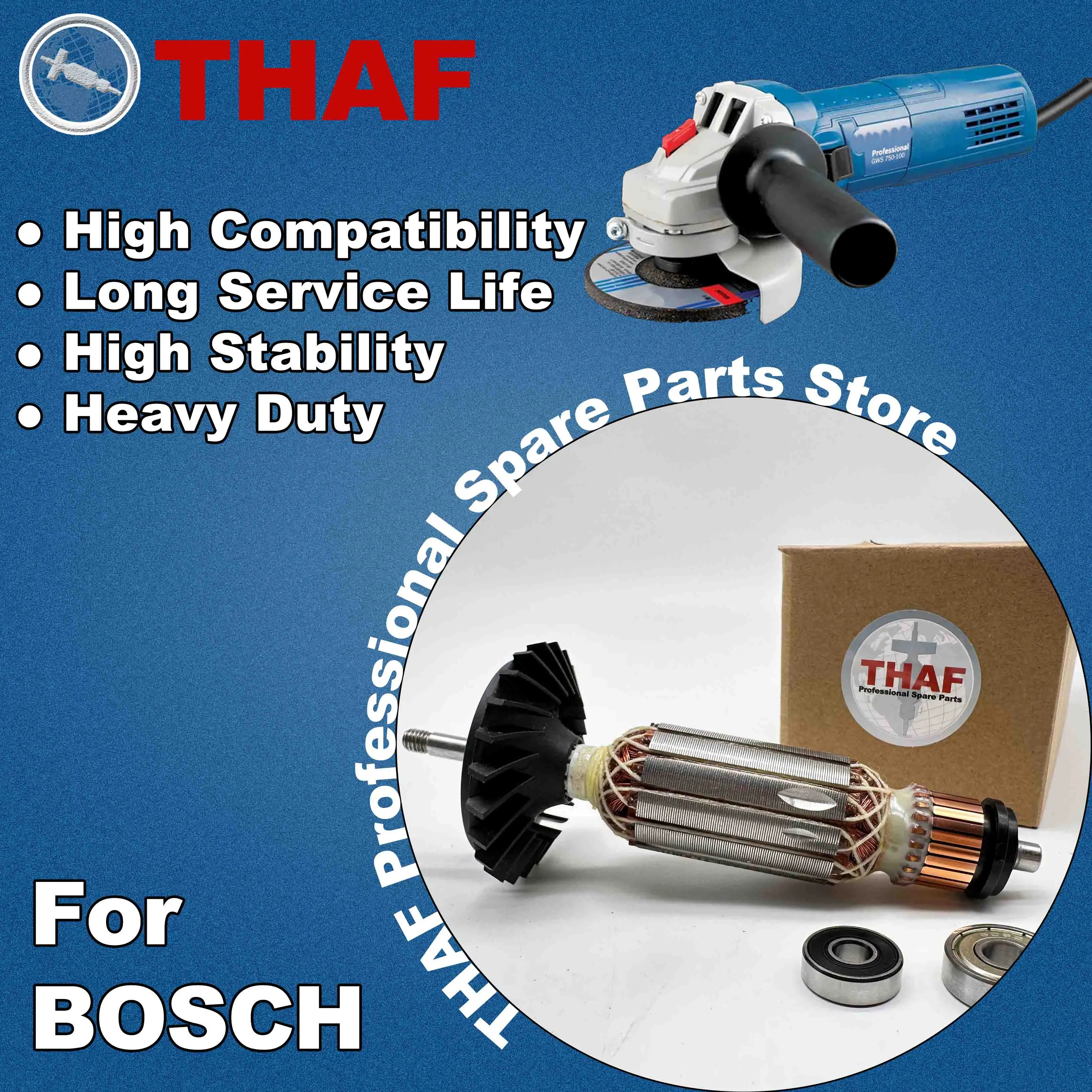 AC220V-240V Induzido substituição de BOSCH Combi Rebarbadora GWS 750-100 GWS 750-125 GWS750-100 GWS750-115 GWS750-125