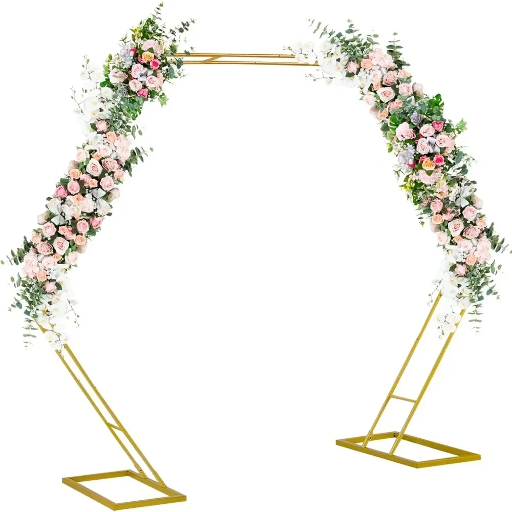 

Wedding Arch 7.2FT, Heptagonal Metal Balloon Arch Stand, Wedding Arch Arbor Backdrop Stand for Garden Wedding Party