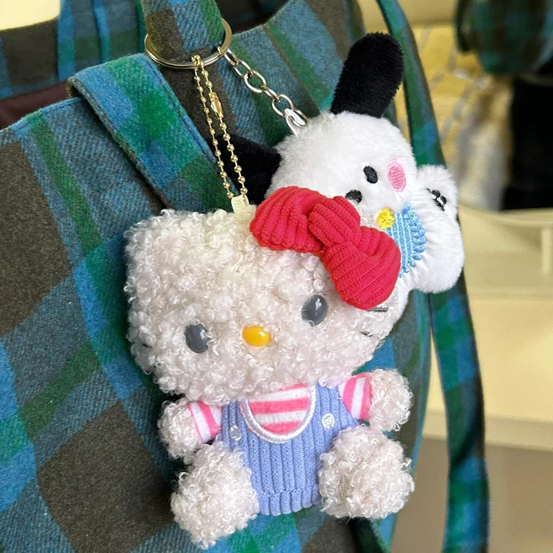 

1PC Cute Sanrio Hello Kitty Plush Doll Toys Pendant Keychain Schoolbag Hangings Ornaments Gift