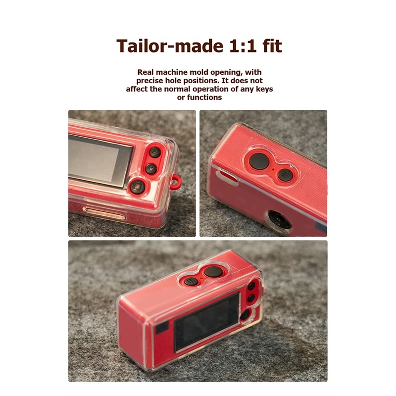 DT23 TPU Protective Case for Kodak Charmera Keychain Camera with Tempered Glass Screen Protector, Keychain Camera Case