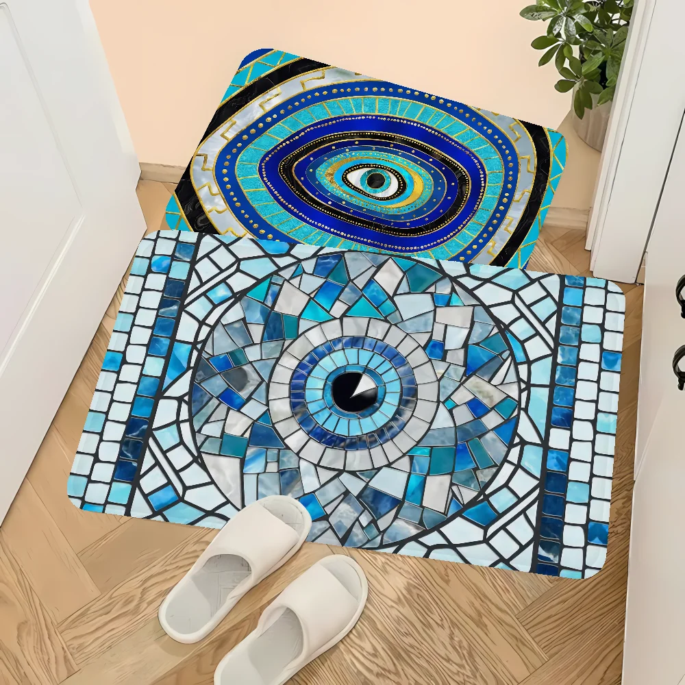 Evil Eye Floor Mat Floor Carpet Kids Room Bedroom Decoration Balcony Anti-Slip Doormat Living Room Hotel Decor Mat Door Mat