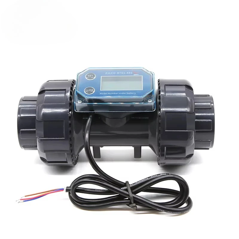 Integrated Intelligent ANSI Standard DN40 DN50 Turbine Flowmeter with LCD Display+RS485 Signal Output OEM for Sewage Water